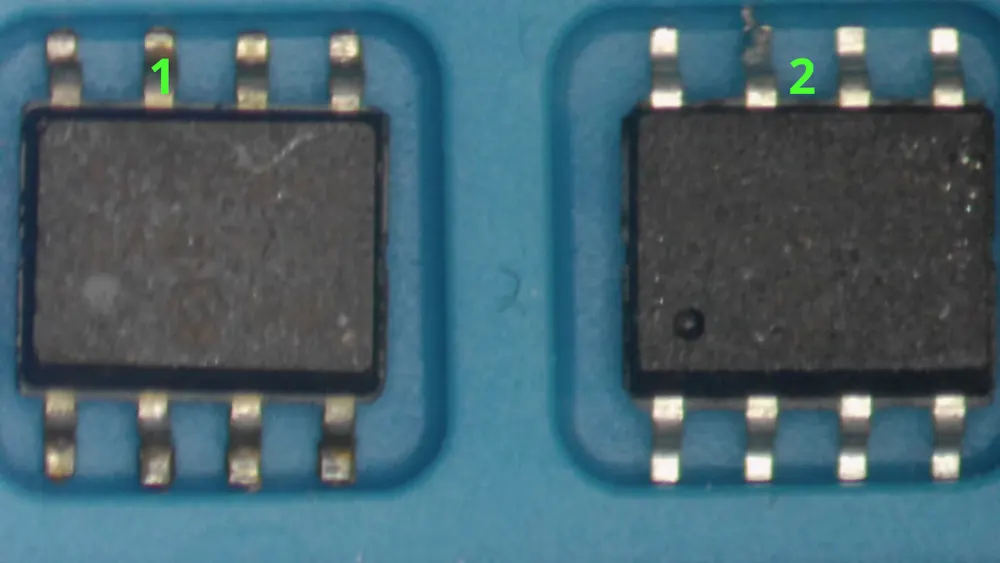 Samples 1 & 2 close-up