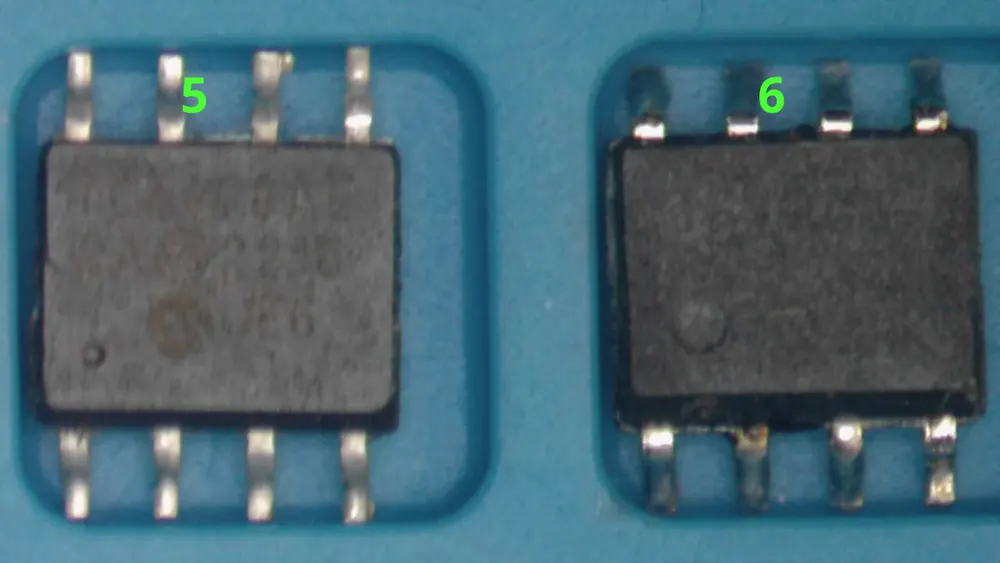 Samples 5 & 6 close-up